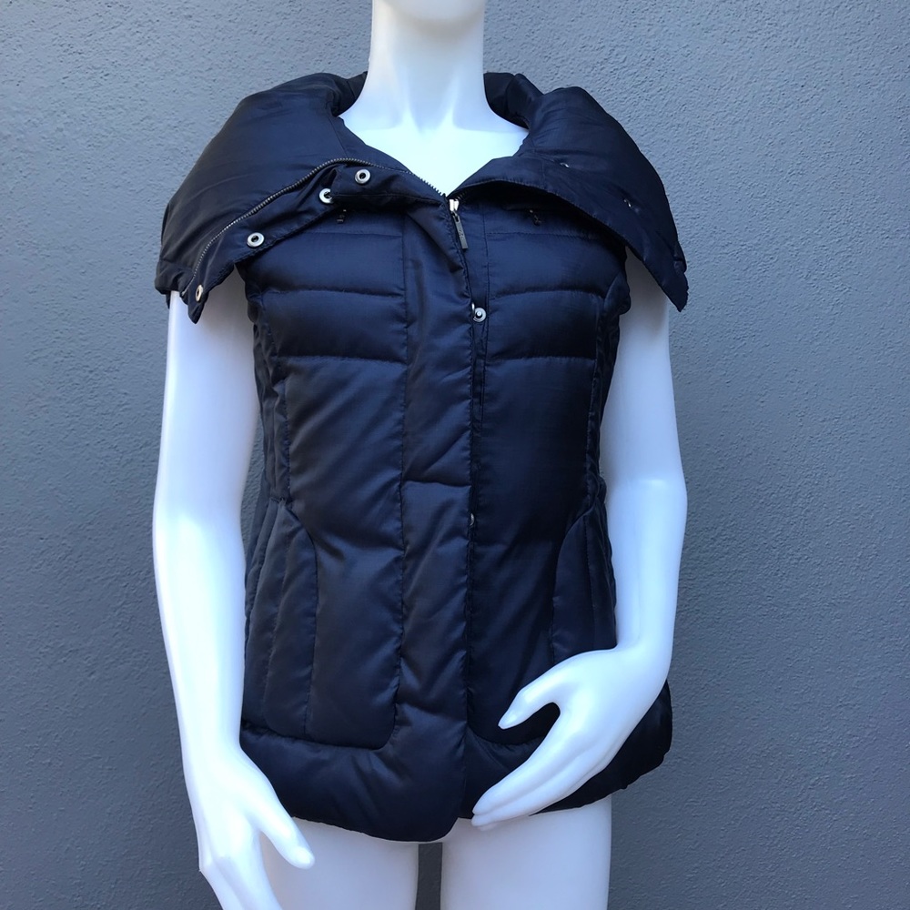 Cole Haan Sheen Down Feather Vest Ink Blue Small